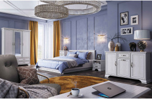 Спальня Тиффани 3 (крем вудлайн) Спальня Тиффани 3 (крем вудлайн)