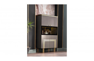 Двустворчатый шкаф витрина для посуды Карлино (Carlino) CARL-13