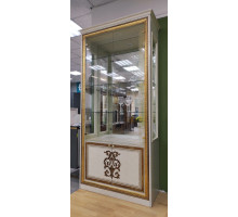 Шкаф-витрина двухдверный Анита (бежевый глянец) Шкаф-витрина двухдверный Анита (бежевый глянец)