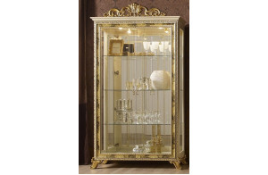 Шкаф-витрина двухдверная Катя (беж)