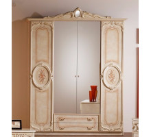Четырехстворчатый шкаф для одежды Роза (беж)