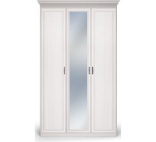 Шкаф 3-х дверный с глухой и зеркальной дверью Неаполь Ясень анкор светлый (патина "серебро") Шкаф 3-х дверный с глухой и зеркальной дверью Неаполь Ясень анкор светлый (патина "серебро")