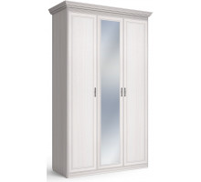 Шкаф 3-х дверный с глухой и зеркальной дверью Неаполь Ясень анкор светлый (патина "серебро") Шкаф 3-х дверный с глухой и зеркальной дверью Неаполь Ясень анкор светлый (патина "серебро")