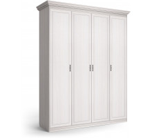 Шкаф 4-х дверный Неаполь Ясень анкор светлый (патина "серебро") Шкаф 4-х дверный Неаполь Ясень анкор светлый (патина "серебро")