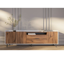 Гостиная Модена Белая/Дуб Элисон