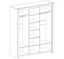 Шкаф для одежды Соренто Дуб стирлинг с раздвижными дверями Шкаф для одежды Соренто Дуб стирлинг с раздвижными дверями