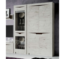 Шкаф-витрина Соренто двухдверный дуб бонифаций Шкаф-витрина Соренто двухдверный дуб бонифаций