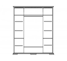 Шкаф для одежды Лика ММ-137-01/04 (белая эмаль)