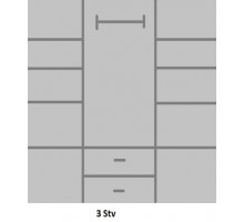 Трехстворчатый шкаф для одежды Авиньон MUR-111-03 с зеркалом Трехстворчатый шкаф для одежды Авиньон MUR-111-03 с зеркалом