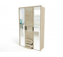 Трехстворчатый шкаф для одежды СМ-12 Мале с зеркалом
