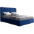 Двуспальная кровать с подъемным механизмом BOGEMIA (синий)