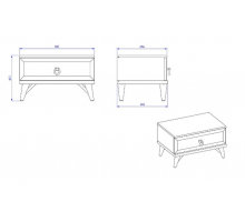 Тумба Мавенна (Mavenna) боковая MAVN-15G Тумба Мавенна (Mavenna) боковая MAVN-15G
