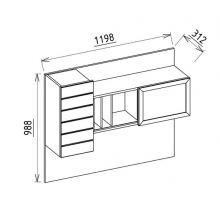 Надставка для письменного стола Мавенна (Mavenna) MAVN-14NP Надставка для письменного стола Мавенна (Mavenna) MAVN-14NP