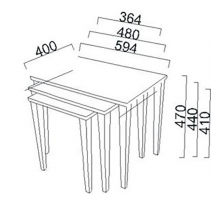 Стол журнальный (комплект из 3 шт) Мавенна (Mavenna) MAVN-52 Стол журнальный (комплект из 3 шт) Мавенна (Mavenna) MAVN-52