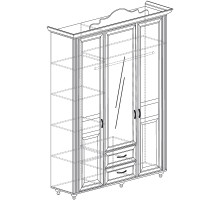 Трехдверный шкаф Алиса 563 Трехдверный шкаф Алиса 563