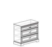 Комод для белья Парма 801 кремовый белый Комод для белья Парма 801 кремовый белый