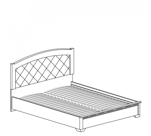 Кровать двуспальная 1600 Парма кремовый белый Кровать двуспальная 1600 Парма кремовый белый