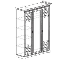 Трехдверный шкаф Парма 800 кремовый  Трехдверный шкаф Парма 800 кремовый